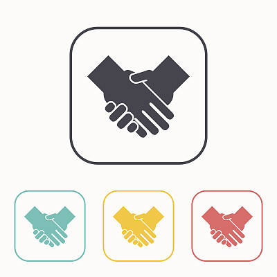 握手矢量颜色图标设置图片下载