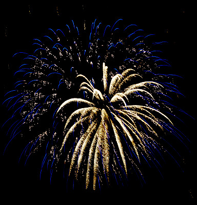 蓝白烟花隔离图片下载