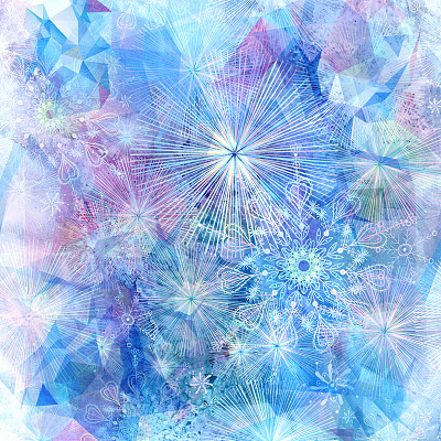 冬季抽象背景与雪花图片下载