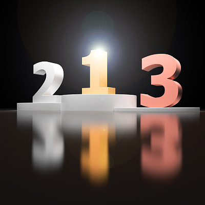 一号，二号，三号站在领奖台上图片下载