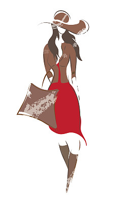 时尚女人草图图片下载