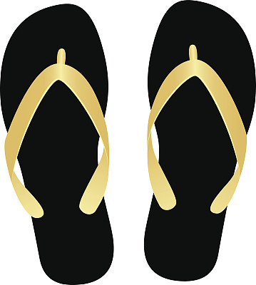 黑色人字拖图片下载