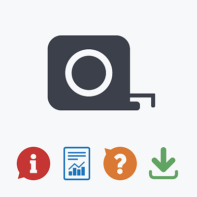 轮盘赌建筑图标。卷尺的象征。图片下载