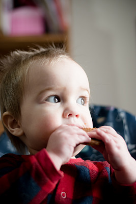 小男孩喜欢吃饼干图片下载