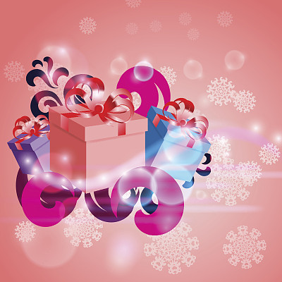 圣诞背景与礼物图片下载