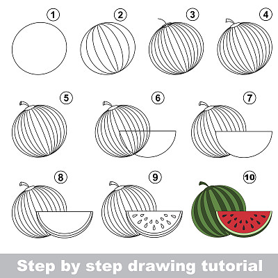 西瓜。图教程图片下载