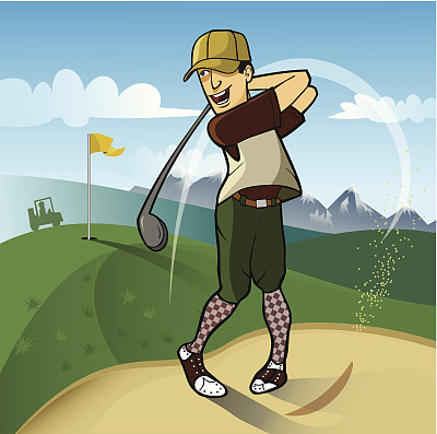 高尔夫球手素材图片