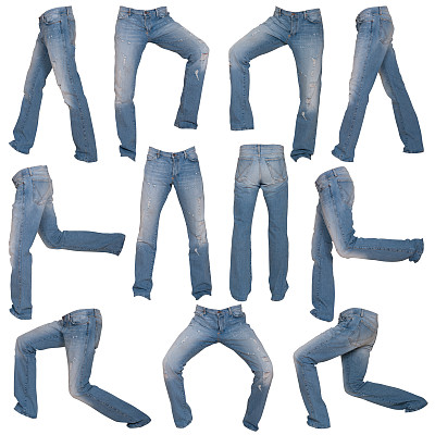 不同姿势的男士牛仔裤图片下载