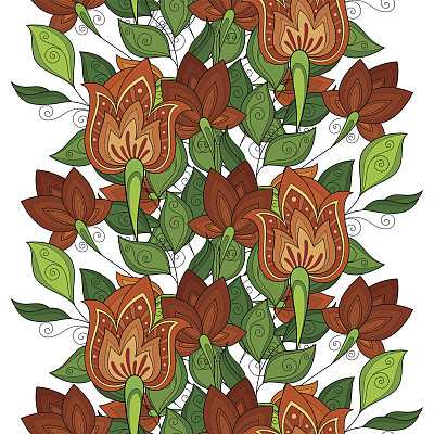 矢量无缝花型图片下载