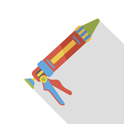 胶枪平面图标图片下载