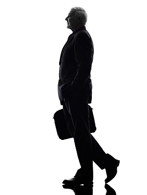 高级商人走剪影图片下载