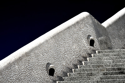 街头摄影;马赛克楼梯图片下载