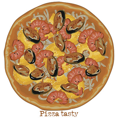 披萨,徒手画图片下载