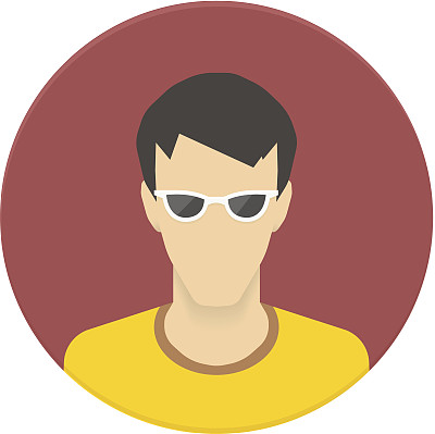 网站或移动应用的用户头像矢量图标图片下载