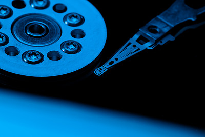 硬盘驱动器的特写部分图片下载