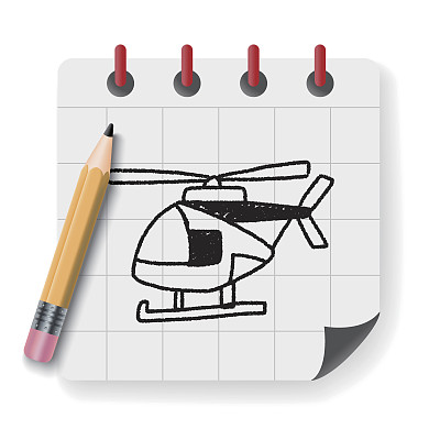 涂鸦的直升机图片下载