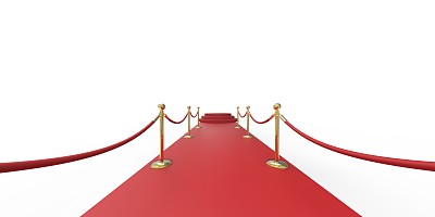 红毯上的红领奖台是VIP道金护栏图片下载