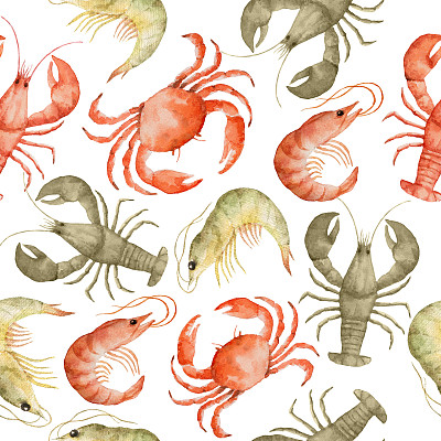 水彩无缝图案。图片下载