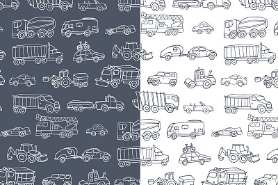 运输玩具轮廓图案图片下载