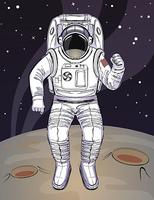 素描的宇航员素材图片