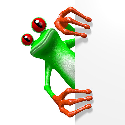 3D青蛙后面的角落图片下载