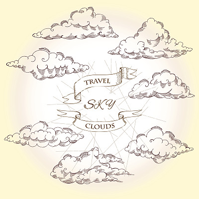 背景与云彩示意图图片下载