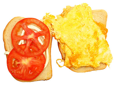 炒鸡蛋和奶酪三明治图片下载