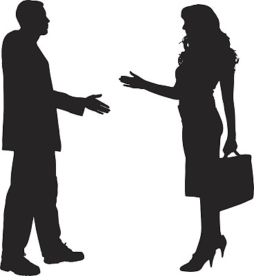 矢量剪影的商业人士。图片下载