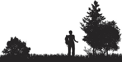 矢量剪影的女人。图片下载