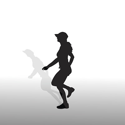 矢量剪影的女人。图片下载