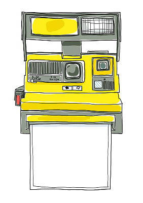 复古黄色相机可爱的艺术插画图片下载