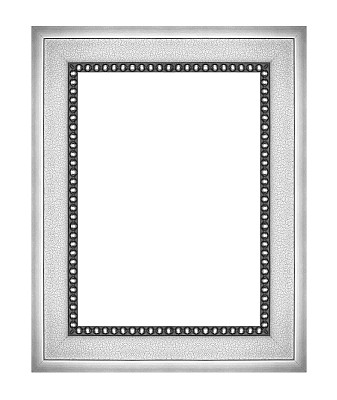相框古老的古董孤立在白色的背景。图片下载
