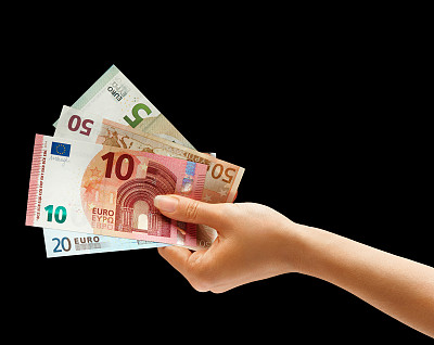 手持欧元图片下载