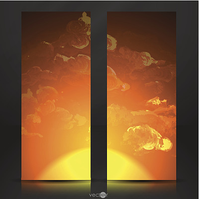 日落，日出有云图片下载