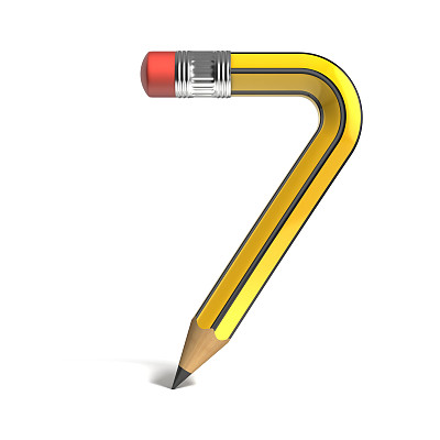 铅笔3d字体数字7图片下载