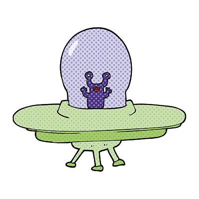 卡通外星飞船图片下载