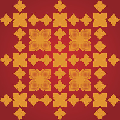 线条泰国艺术插图图片下载