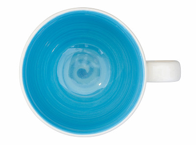 空杯顶视图孤立在白色图片下载