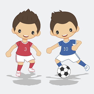 足球运动员的插画图片下载