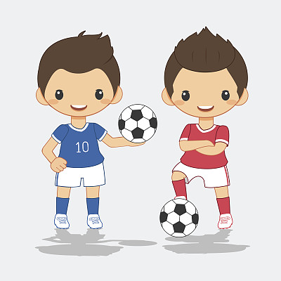 足球运动员，矢量插图图片下载