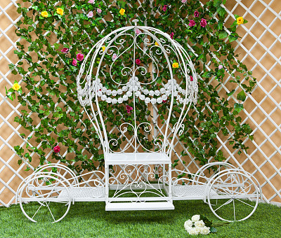 怀特在盛开的花园里锻造了一辆马车图片下载