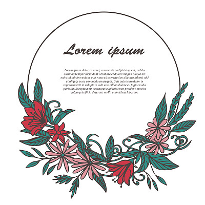 花的框架。可爱的复古的花。图片下载