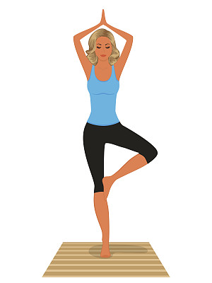 年轻女子练习瑜伽图片下载