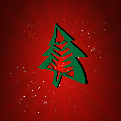 新年贺卡圣诞树图片下载