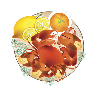 黄油柠檬汁清蒸蟹图片下载