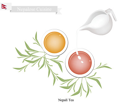 尼泊尔传统茶，在尼泊尔流行的饮料图片下载