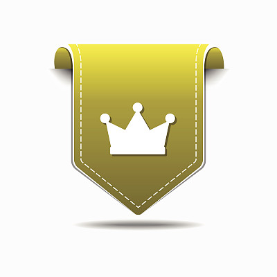 皇冠黄色矢量图标设计图片下载
