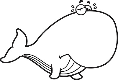 哭卡通鲸鱼素材图片