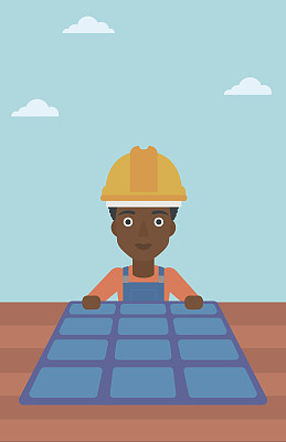 带太阳能板的构造器图片下载