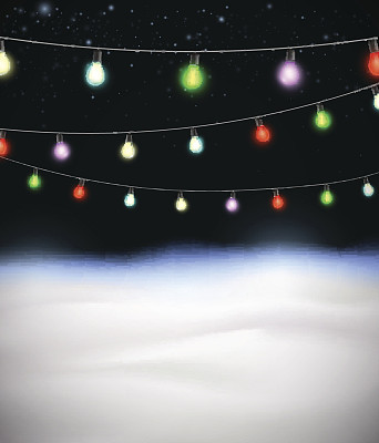 彩灯的节日花环图片下载